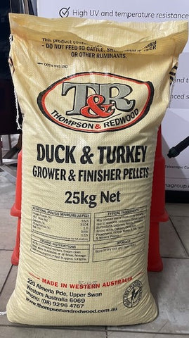 T&R DUCK & TURKEY GROWER FINISHER PELLETS 25KG