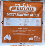 MULTIVITE MULTI MINERAL BLOCK 20KG - ORANGE