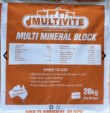 MULTIVITE MULTI MINERAL BLOCK 20KG - ORANGE