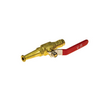 BRASS FIRE VALVE NOZZLE - FITS ¾ HOSE