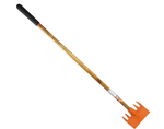 FIRE RAKE WOODEN HANDLE